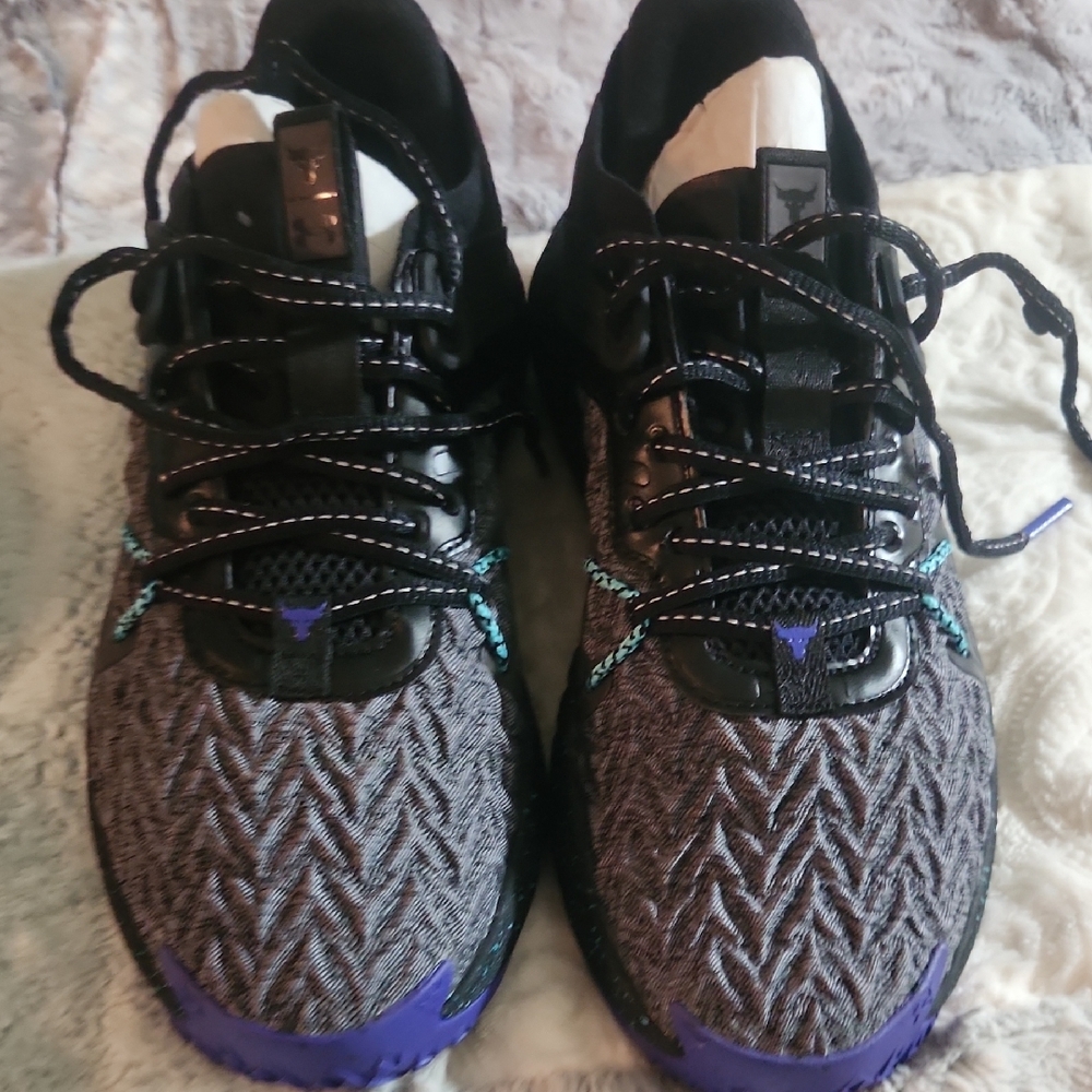 Under Armour Black and Purple Performance Sneakers